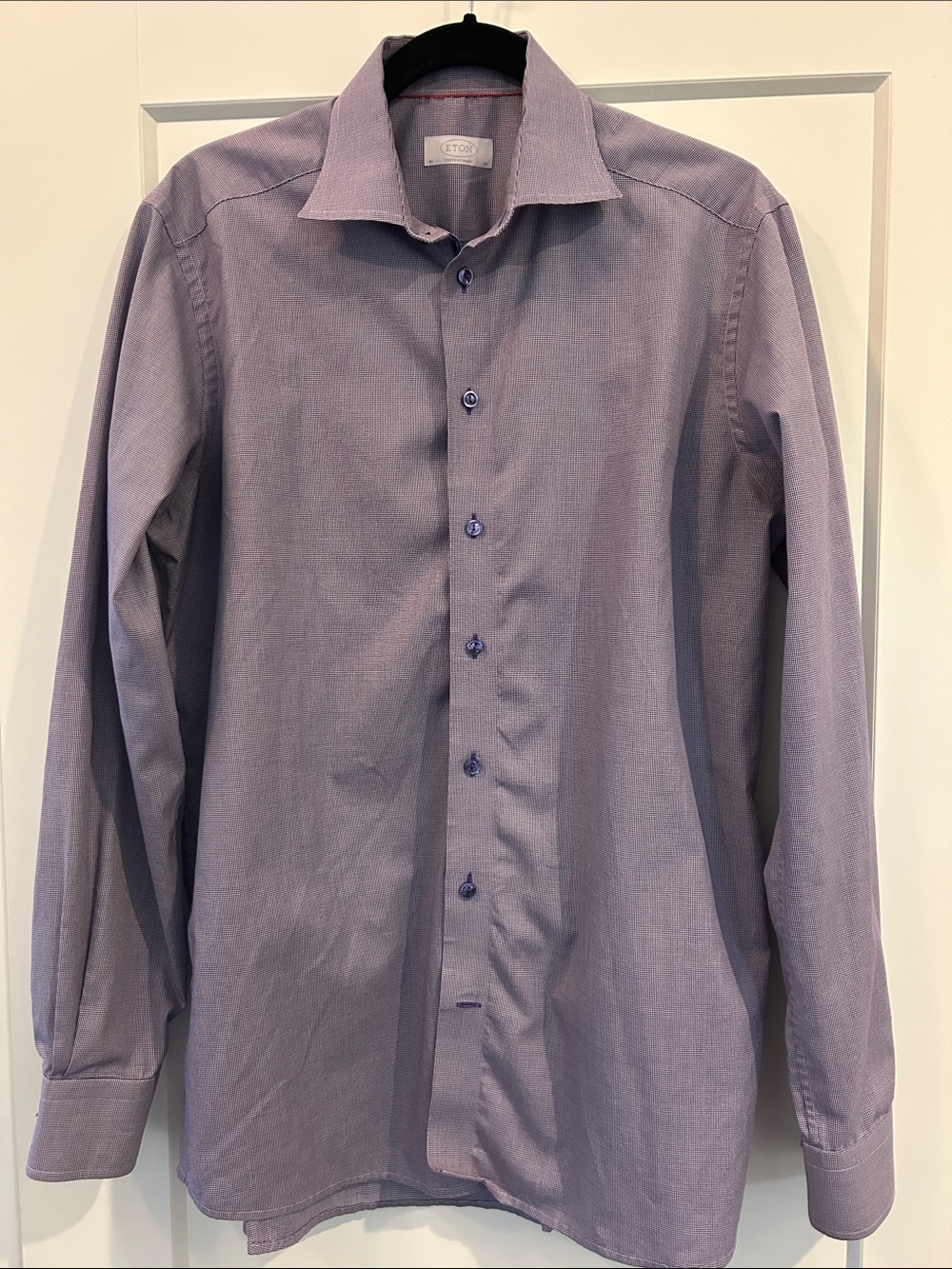 Eton Purple Patterned Dress Shirt - Classic Button-Down